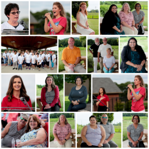 Collage of photos show various people at the Community Recognition Event