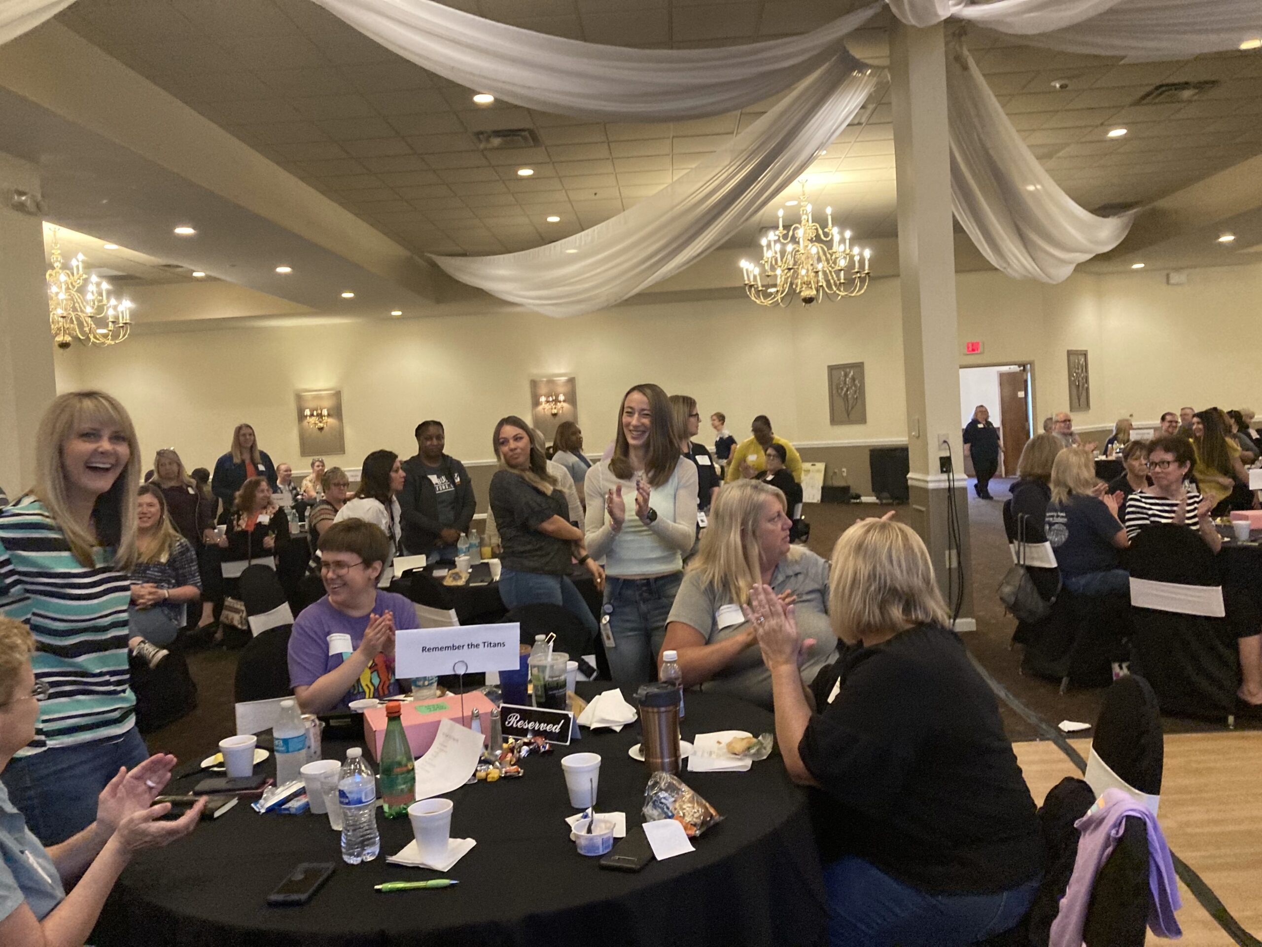 BCBDD staff participating in the Annual All-Staff Meeting at Receptions in Fairfield.