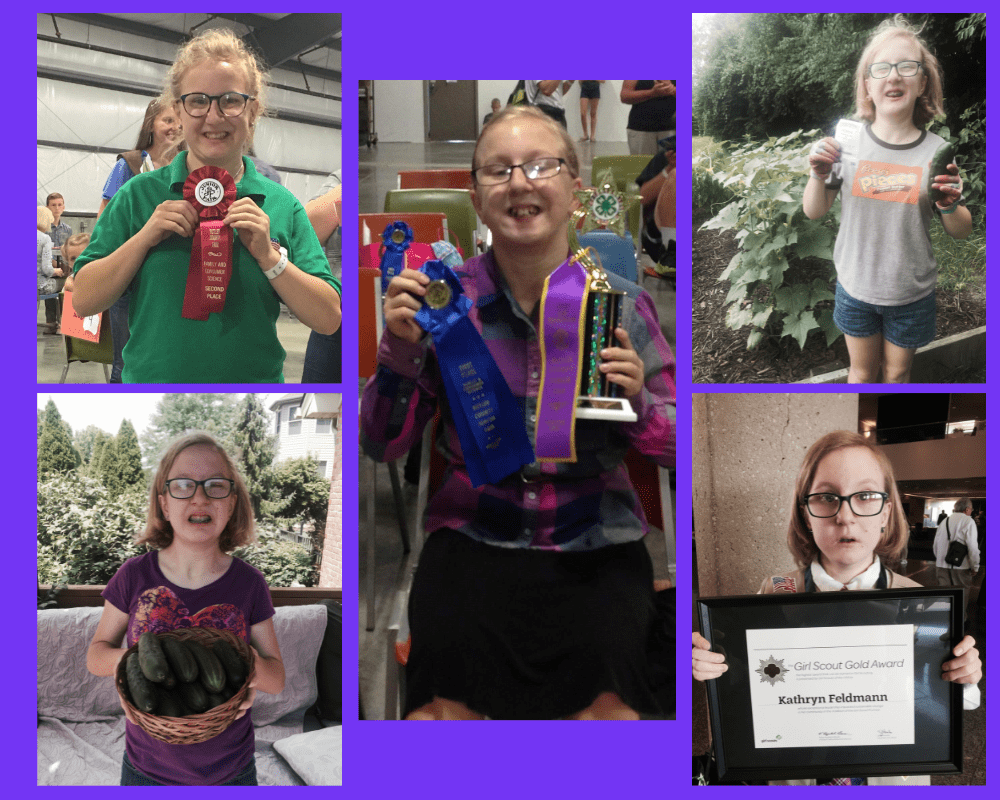 A collage of photos of a woman winning different awards